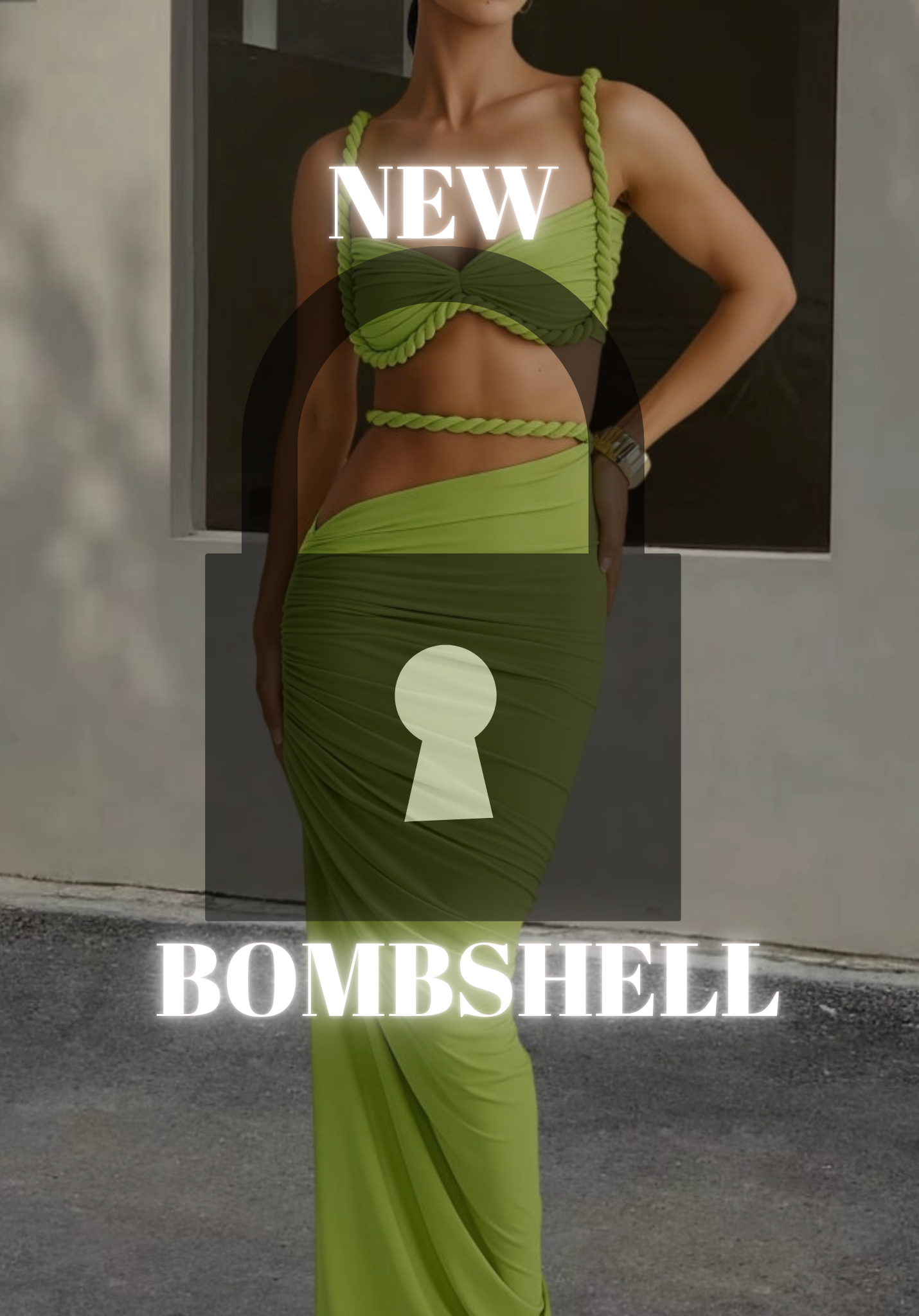 Backless Halter Suspender Sheath Skirt Two-piece Suit